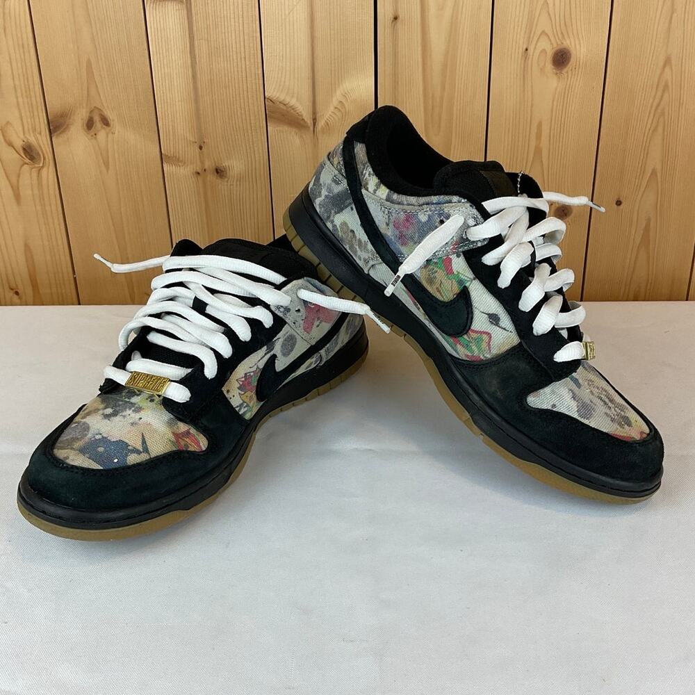 Nike SB Dunk Low Supreme Rammellzee Women's Shoes, Size 8.5 - Black/Multi